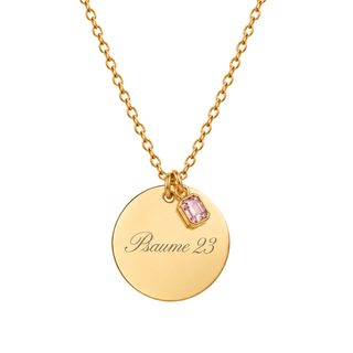 Collier personnalisable - Médaille ronde avec pendentif au choix