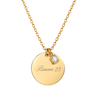 Collier personnalisable - Médaille ronde avec pendentif au choix