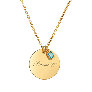Collier personnalisable - Médaille ronde avec pendentif au choix