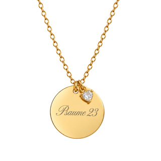 Collier personnalisable - Médaille ronde avec pendentif au choix