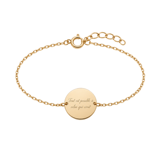 Bracelet personnalisable - Médaille ronde
