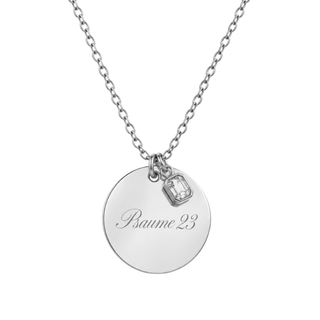 Collier personnalisable - Médaille ronde avec pendentif au choix