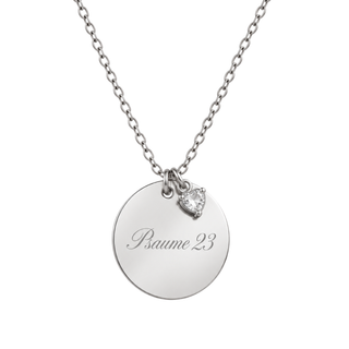 Collier personnalisable - Médaille ronde avec pendentif au choix